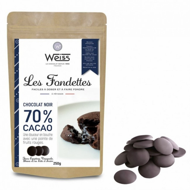 Chocolat Noir Acarigua 70% Fondettes 250g Weiss