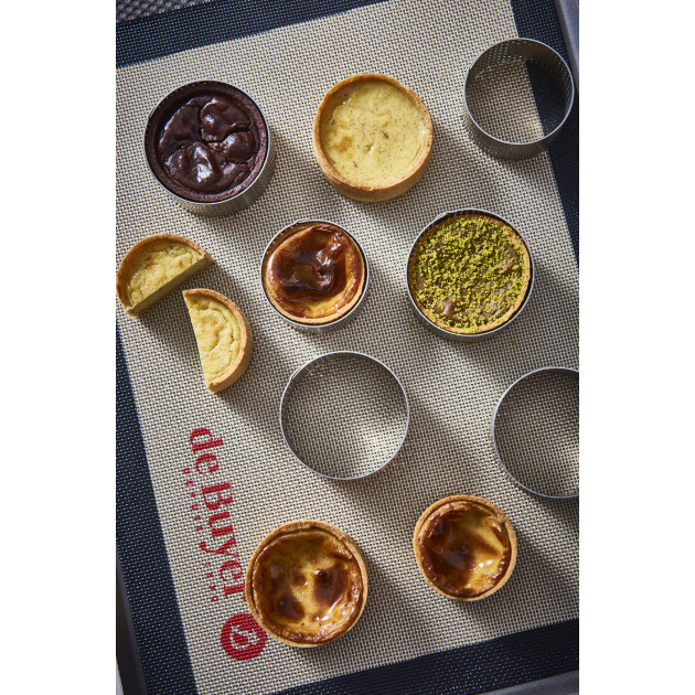 De Buyer - Cercle à Tarte Perforé Rond Valrhona 24,5x2 cm - Les Secrets du  Chef