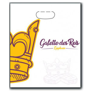 Sac à Galette Ingraissable 26x31cm Motif Couronne x100 Sac à Galette Ingraissable 26x31cm Motif Couronne x100