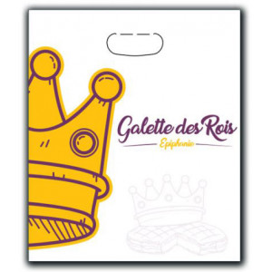 Sac à Galette Ingraissable 35x40cm Motif Couronne x100 Sac à Galette Ingraissable 35x40cm Motif Couronne x100