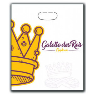 Sac à Galette Ingraissable 38x48cm Motif Couronne x100