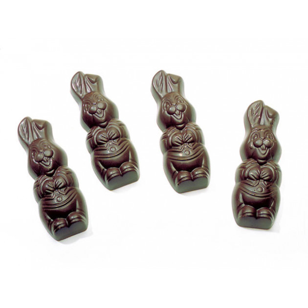 Moule Chocolat Lapin de Pâques 6 empreintes