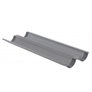 Plaque Perforée Anti Adhésive 2 Baguettes 37 x 16,2 cm x H 2,5 cm De Buyer Plaque Perforée Anti Adhésive 2 Baguettes 37 x 16,2 cm x H 2,5 cm De Buyer