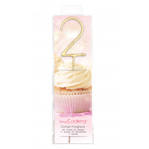 Cierge Magique Or 17,5 cm Chiffre 2 Scrapcooking Cierge Magique Or 17,5 cm Chiffre 2 Scrapcooking
