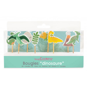 Bougie Dinosaure 7,5 cm (x8) Scrapcooking Bougie Dinosaure 7,5 cm (x8) Scrapcooking