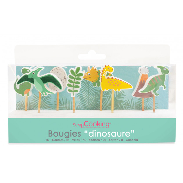 Bougie Dinosaure 7,5 cm (x8) Scrapcooking