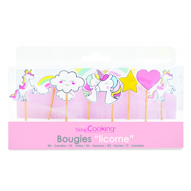 Bougie Licorne 7 cm (x8) Scrapcooking