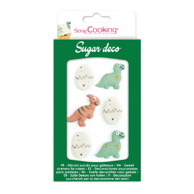 Décors en Sucre Dinosaure (x6) Scrapcooking