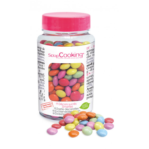 Décors en Sucre Dragées Multicolores 75 g Scrapcooking