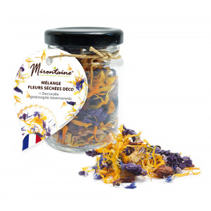 Mélange Fleurs Séchées Comestibles 3,5 g Mirontaine Mélange Fleurs Séchées Comestibles 3,5 g Mirontaine