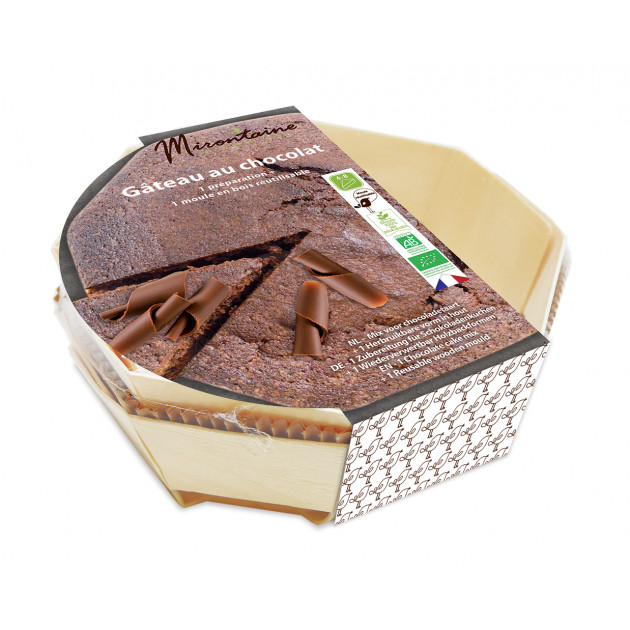 Préparation Bio Gâteau au Chocolat + Moule en Bois Mirontaine -  , Achat, Vente