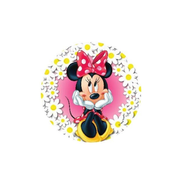 Disque Azyme 21 cm Minnie Fleurs