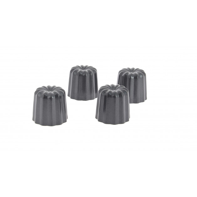 Moule à Cannelés Anti Adhésif Ø 5,5 cm x H 5,5 cm (x4) De Buyer