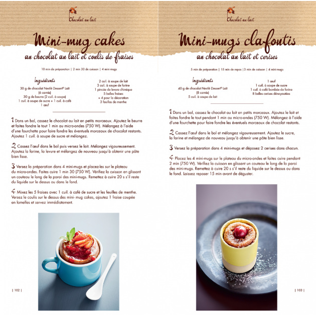 Livre De Recettes Nestle Dessert Les Meilleures Recettes Au Chocolat Cuisineaddict Com Achat Vente