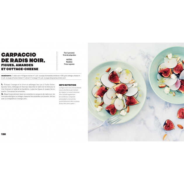 Recette carpaccio de radis noir - Livre cuisine detox Hachette Recette carpaccio de radis noir - Livre cuisine detox Hachette