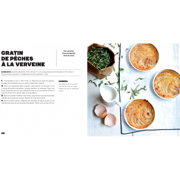 Pâtisserie veggie : gratin de pêches à la verveine - HACHETTE