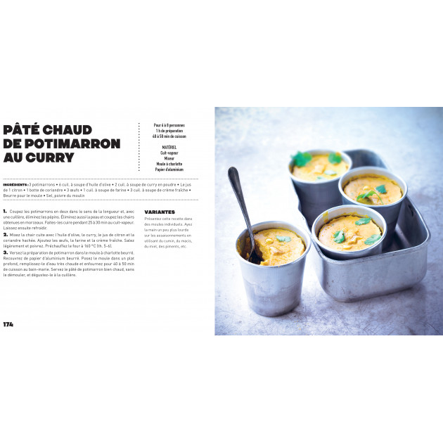 Livre recette veggie : pâté chaud de potimarron au curry - HACHETTE