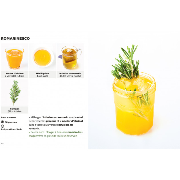 Recette cocktails sans alcool Simplissime HACHETTE : le romarinesco