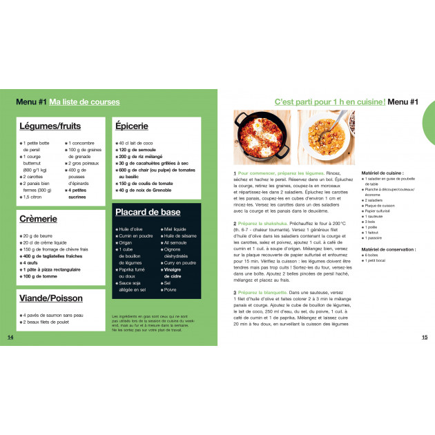 Batch cooking débutants : exemple de liste de courses pour la semaine - Hachette