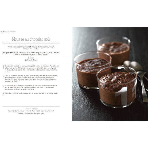 Pâtisserie Cyril Lignac avec recette mousse au chocolat noir - Hachette