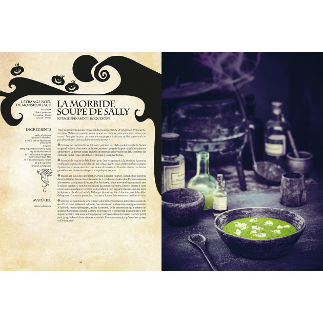 Livre Gastronogeek 2 : recette de la morbide soupe de Sally, L'étrange Noël de Monsieur Jack - Hachette