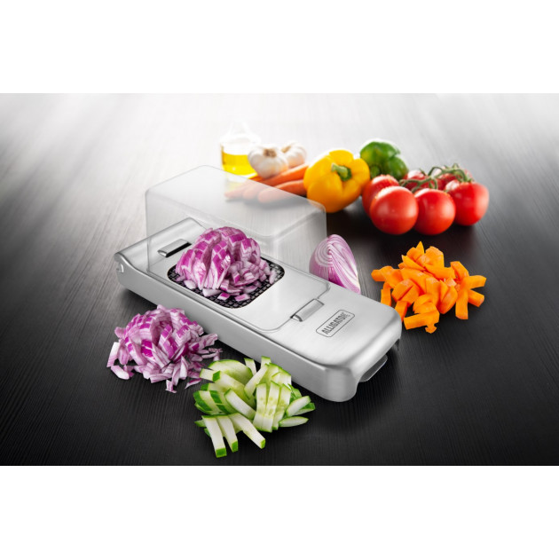 Coupe légumes Alligator 3 grilles Inox en situation