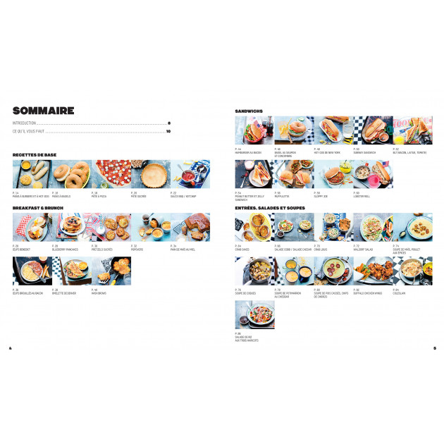 Livre de cuisine avec recettes des États-Unis - Sommaire 1 - Hachette