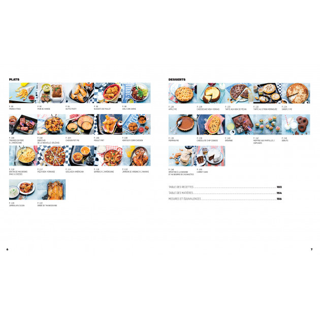 Livre de recettes américaines - Sommaire 2 - Hachette