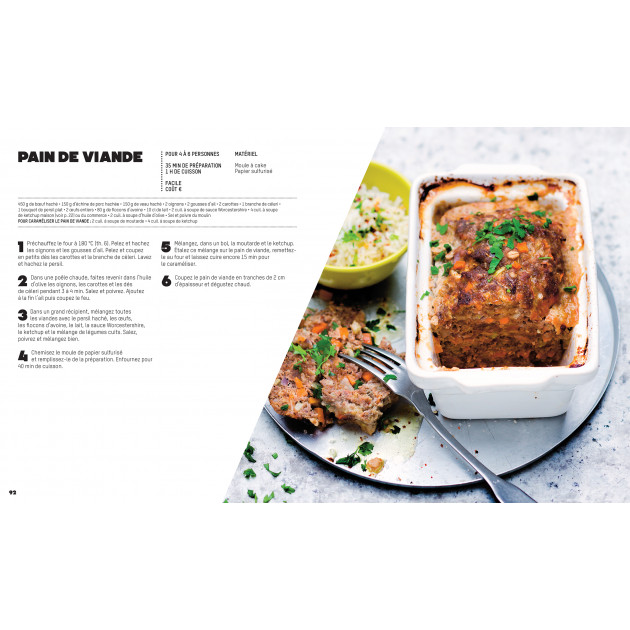 Repas américain, recette pain de viande - Fait maison Hachette