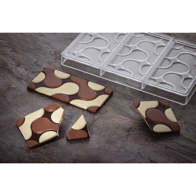 Moule Chocolat Pavoni 3 tablettes Moule Chocolat Pavoni 3 tablettes