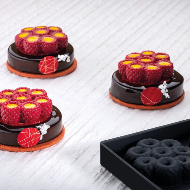 Entremets Décor Framboises Pavoni Entremets Décor Framboises Pavoni