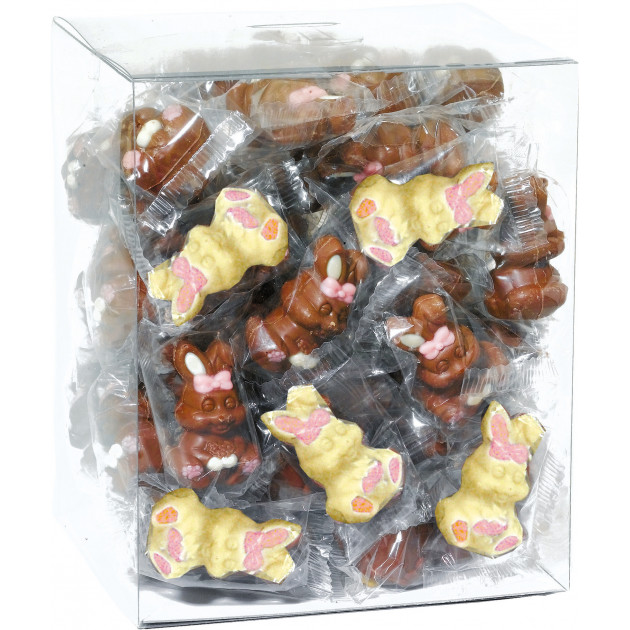Chocolats Pâques Lapins Lait Blanc 10g
