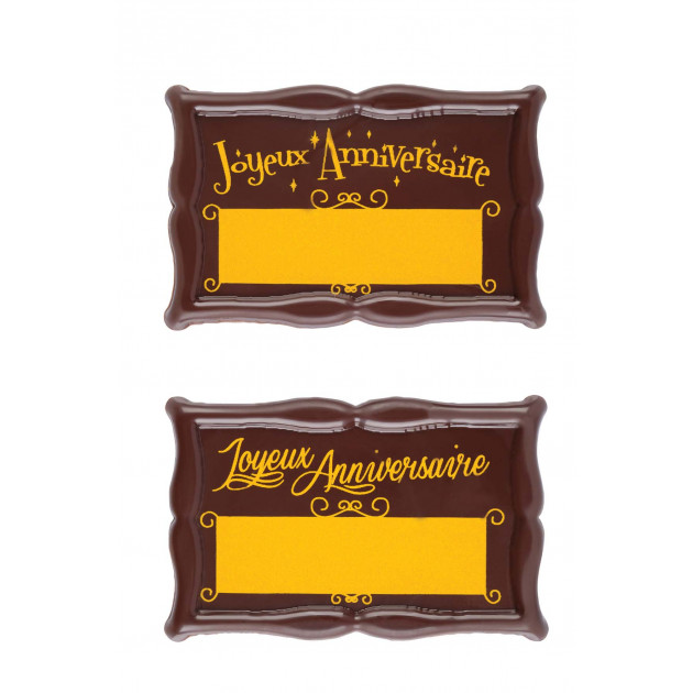 Plaque Chocolat Joyeux Anniversaire A Graver X18 Florensuc Cuisineaddict Com Achat Vente