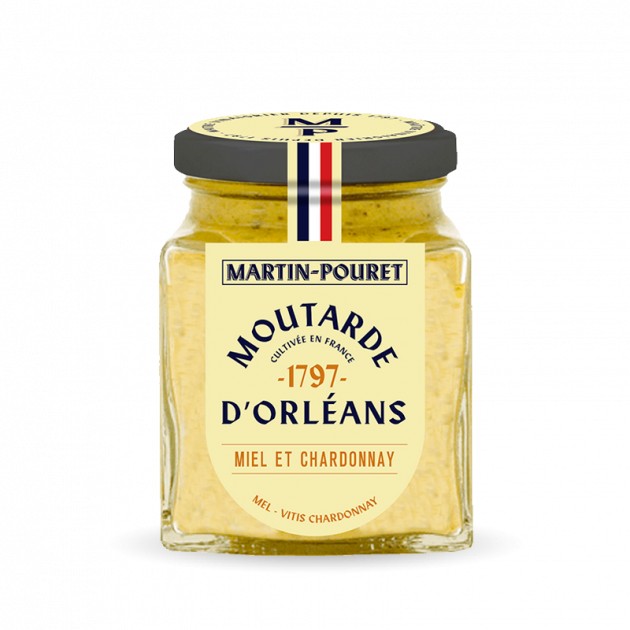 Moutarde d'Orléans Miel et Chardonnay 95g Martin Pouret