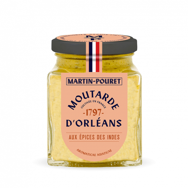 Moutarde d'Orléans aux Epices des Indes 95g Martin Pouret