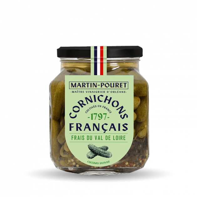 Cornichons Français au Vinaigre d'Orléans 270g Martin Pouret