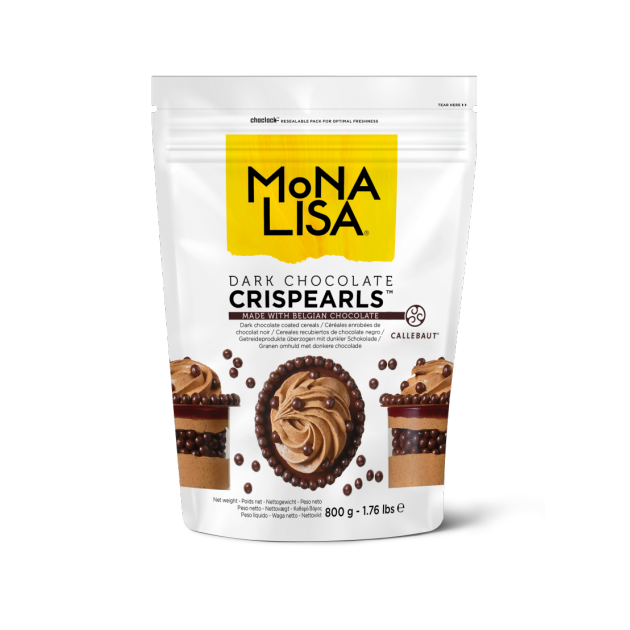 Perles enrobées de chocolat noir Crispearls 800g Mona Lisa