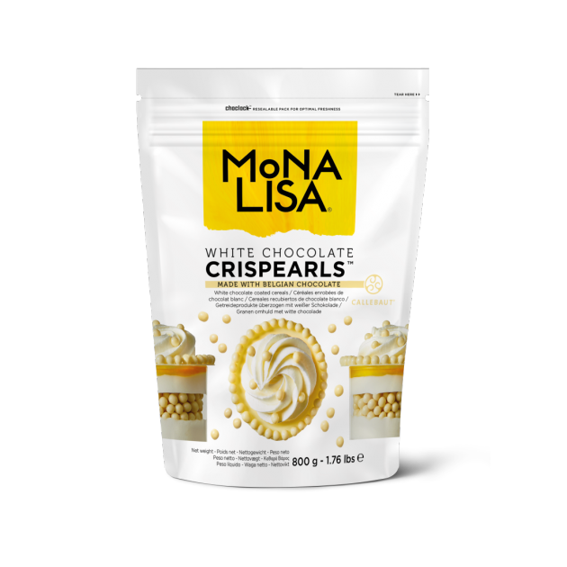 Perles enrobées de chocolat blanc Crispearls 800g Mona Lisa