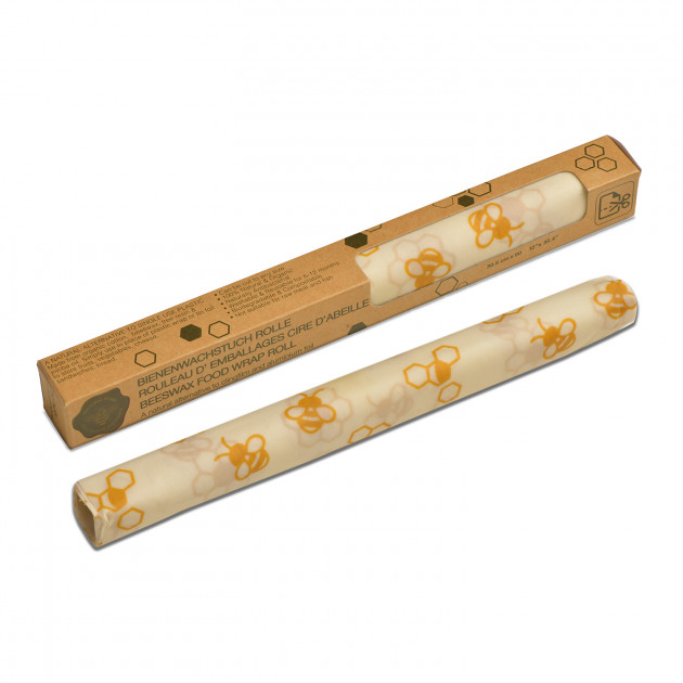 Rouleau Emballage Alimentaire Cire Abeille 90 x 30,5 cm Abeille Nuts