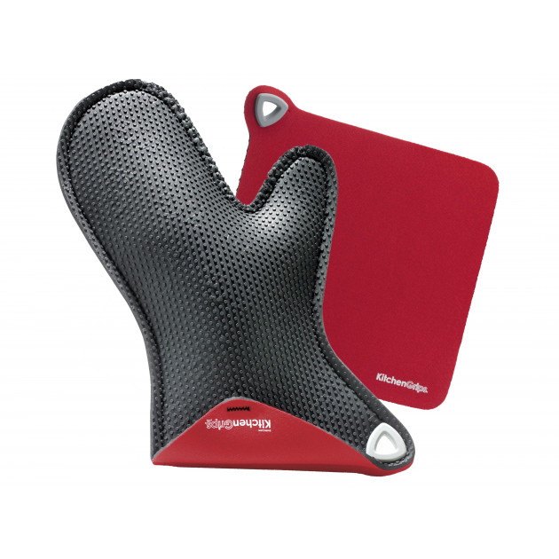 FIN DE SERIE Gant et Manique de Cuisine Néoprène Noir 28 cm Kitchen Grips