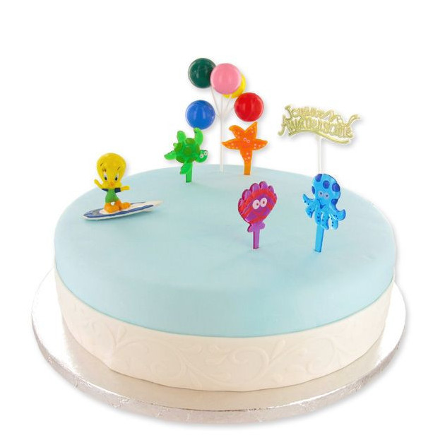 Kit Decor Gateau Titi Surfeur (7 pieces)