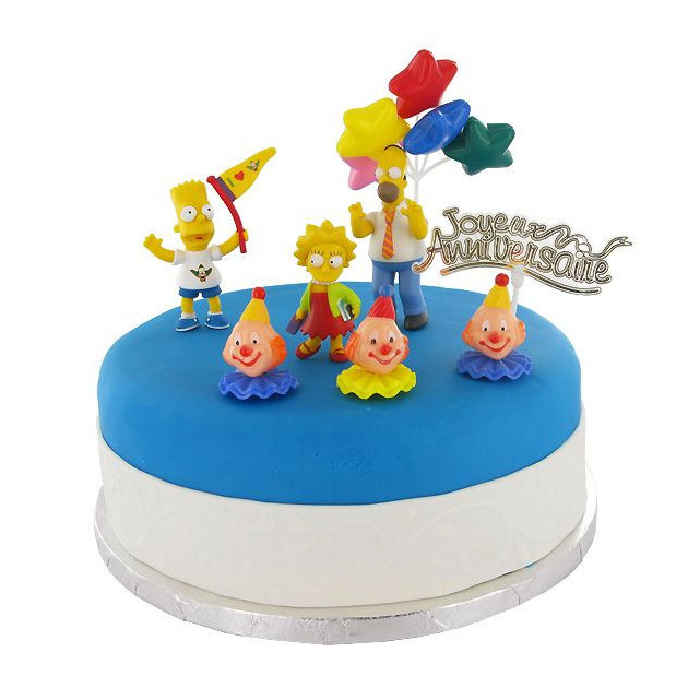 Kit Decor Gateau Les Simpson 8 Pieces Cuisineaddict Com Vente Achat Acheter