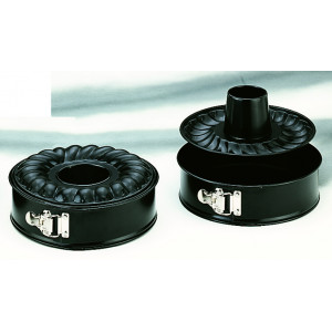 Moule à Savarin Anti Adhésif Fond Amovible Ø 24 cm x H 6,5 cm Ibili Moule à Savarin Anti Adhésif Fond Amovible Ø 24 cm x H 6,5 cm Ibili