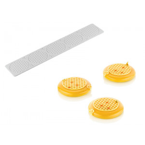 Moule Silicone Décor Alvéoles Ø 7,5 cm x H 0,35 cm (x5) Silikomart Professional Moule Silicone Décor Alvéoles Ø 7,5 cm x H 0,35 cm (x5) Silikomart Professional
