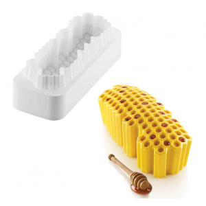 Moule Silicone Ruche 25 x 9 cm x H 7,3 cm Silikomart Professional Moule Silicone Ruche 25 x 9 cm x H 7,3 cm Silikomart Professional