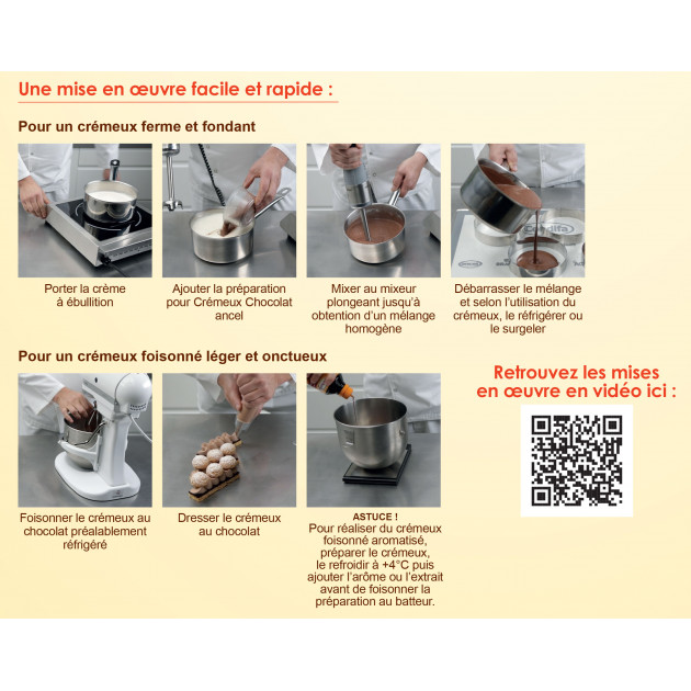 Crémeux Chocolat - Recette crémeux ferme et crémeux foisonné Crémeux Chocolat - Recette crémeux ferme et crémeux foisonné