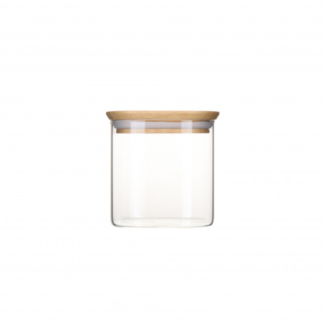 Boîte de Conservation en Verre et Bambou Carré 800 ml Pebbly
