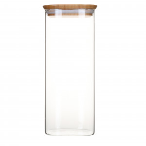 Boîte de Conservation en Verre et Bambou Carré 2,2 L Pebbly Boîte de Conservation en Verre et Bambou Carré 2,2 L Pebbly