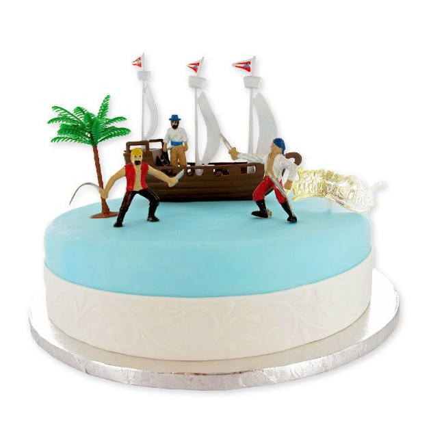 Kit Decor Gateau Bateau Pirates (6 pieces)