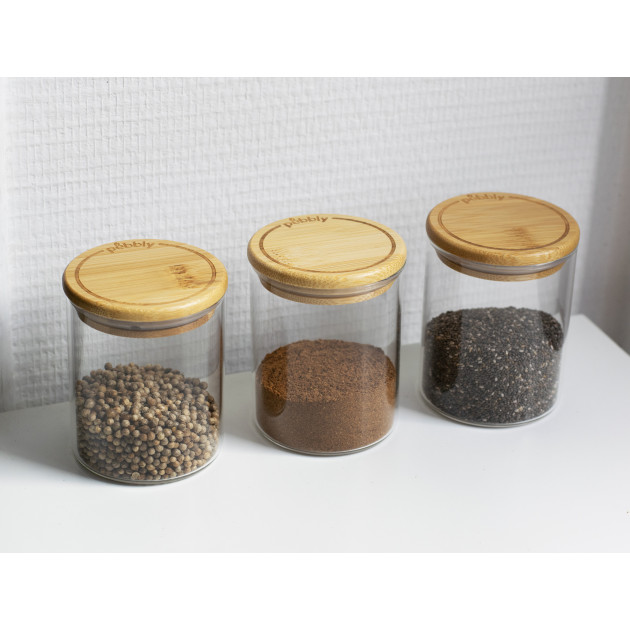 Mise en situation des pots épices 190ml Pebbly